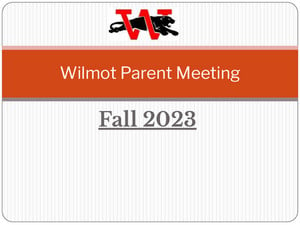 Wilmot Parent Athletic Meeting - August 3rd, 2023