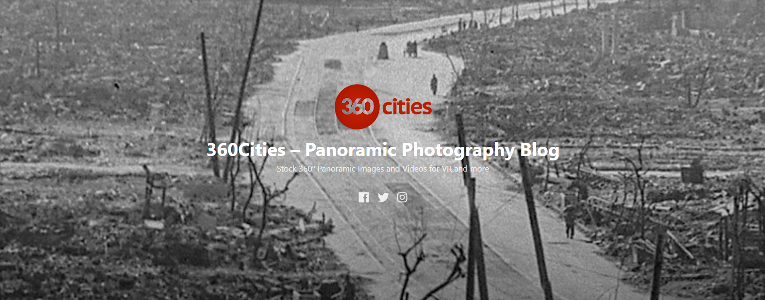 Panoramic Images of the Aftermath of the Atomic Bomb.